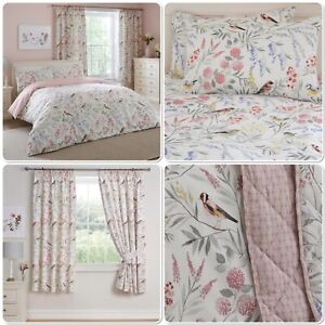 Duvet Cover Bedding Collection Caraway Floral Birds Dreams & Drapes Pink