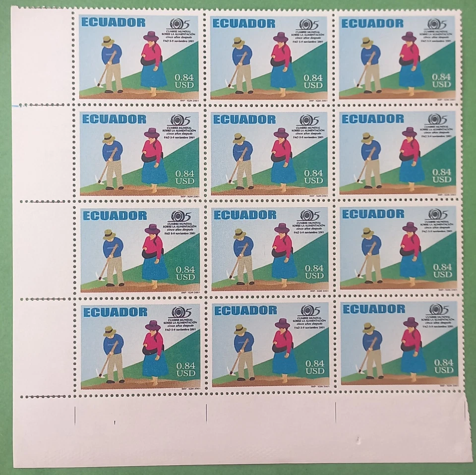 Ecuador 2001 Sc#1595 FAO Food Program (Block) - Image 1 of 1