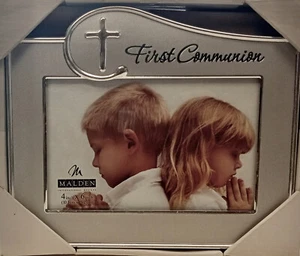 Malden 4x6 First Communion Silver Frame - Picture 1 of 1