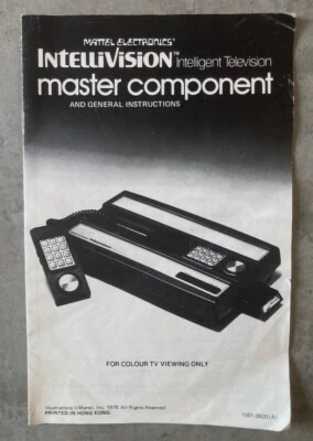 Consola Mattel Electronics Intellivision Manual de instrucciones Papeleo SOLO - Imagen 1 de 3