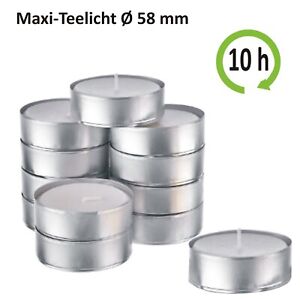 Teelicht Maxi Maxiteelichter groß Teelichter Jumbo Kerzenlicht 10 h Gastro Alu