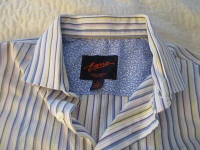 Camisa de vestir Egara para hombre talla L calce ajustado rayas manga larga sin planchar elástica Foto 1 de 4