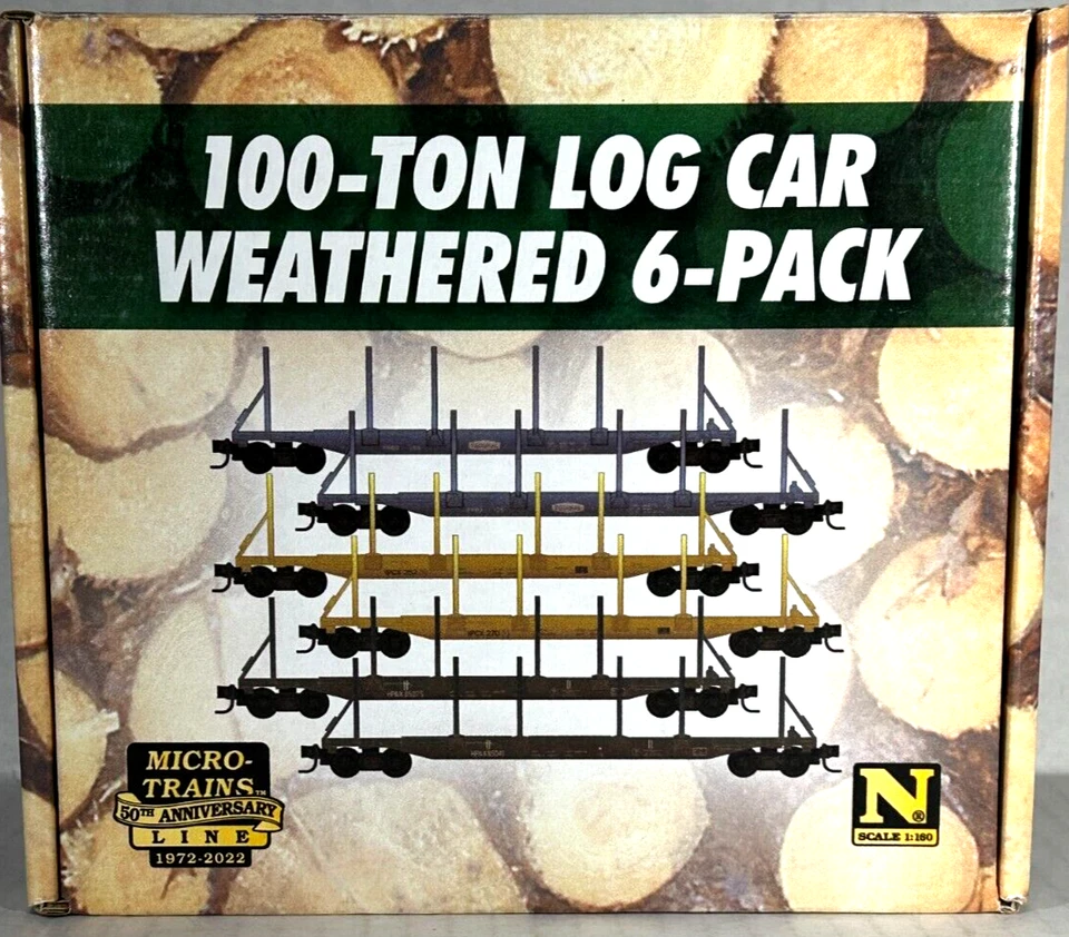 MICRO-TRAINS N 100-TON WEATHERED LOG CAR 6-PK FEDERAL PAPER BOARD CO 99305019 - Image 1 of 3