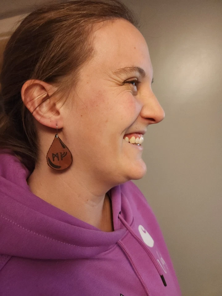 Pendientes de cuero grabados con láser Foto 1 de 1