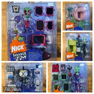 Rare Invader Zim 2004 Series One Action Figure COMPLETE SET Palisades Toys NIB - Picture 1 of 6