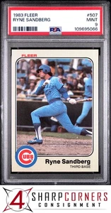 1983 FLEER #507 RYNE SANDBERG RC CUBS HOF PSA 9 - Picture 1 of 14