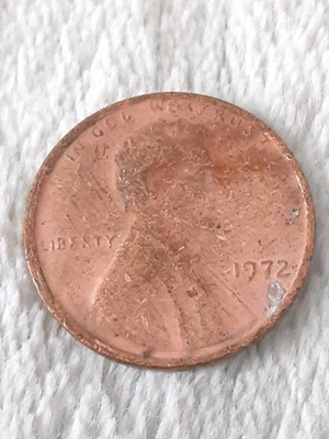 1972-P Lincoln Memorial Fair Condition No FG Grease Strike Thru Cud Die Break  - Image 1 of 4