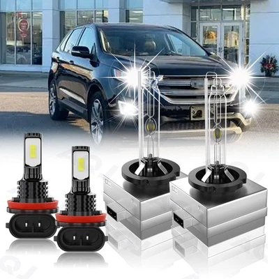 For Ford Edge 2011-2017 Xenon HID Headlight HI/LO & LED Fog Light Bulbs - Image 1 of 4