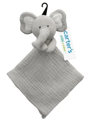 Juguete Lovey de peluche de elefante gris Carters blanco suave nuevo con etiquetas Foto 1 de 3