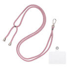 Phone Lanyard Adjustable with Patch for Smartphone Pink Gray 1 Pack