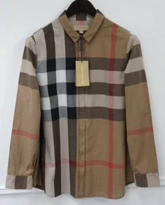 Women Burberry Plaid Shirt Brown Casual Size XL - Picture 1 of 8