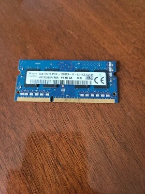 Laptop RAM 1286 Sk hynix 2GB 1RX8 PC3L-12800S-11-13-B4 - HMT451S6BFR8A-PB 204 - Image 1 of 2