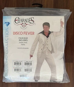 70's Disco Fever White Suit Costume Adult Men Medium Size Retro Halloween - Picture 1 of 4