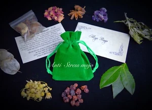 Mojo bag Anti Stress Gris Gris Wicca Pagan Witchcraft spells - Picture 1 of 5
