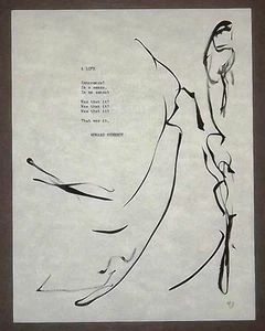 Poem “A Life” By Howard Nemerov & Drawing by Merv Slotnik - Picture 1 of 3