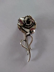 Vintage Sterling Silver Brooch / Pin - Flower with ruffled petals 925 #4 - Picture 1 of 5
