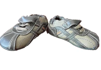 Fashion Sneakers Slip on Shoes Brown Jumping Beans Kohls Boy Infant Size 2 M - Image 1 of 3