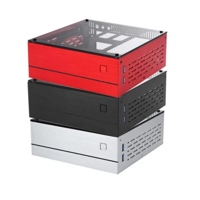 Aluminum Mini-ITX HTPC Desktop Computer Case Game PC Industrial Control Chassis - Image 1 of 4