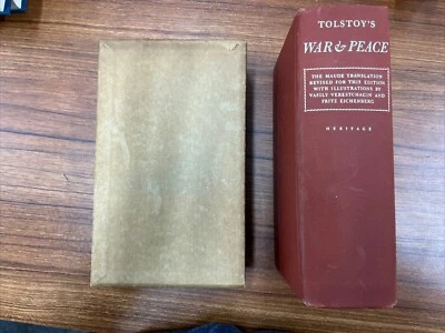 War and Peace by Tolstoy Heritage Press 1938 Maude Translation HC W/ Slipcase - Image 1 of 4