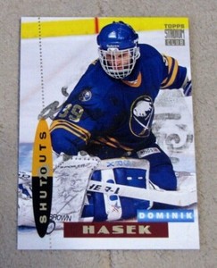 1994-95 Stadium Club #179 Dominik Hasek SO Shutouts - Buffalo Sabres