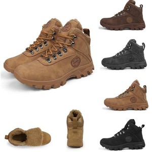 Mens Outdoor Hiking Casual Winter Fur Warm Sport High Top Sneakers Shoes Fashion