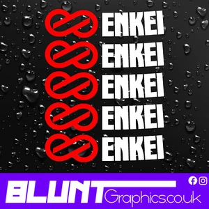 ENKEI RFP1 Adesivi decalcomania cerchio ruota x5 JDM Drift VINILE RICONDIZIONATO MADE IN UK JAP - Foto 1 di 5