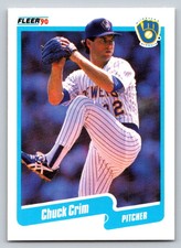 1990  Fleer #319 Chuck Crim Milwaukee Brewers