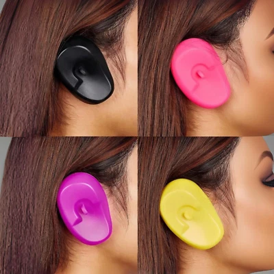 2pcs Reusable Silicone Ear Caps - Waterproof, Heat-Resistant Ear Covers - Image 1 of 4