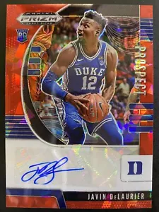 Javin DeLaurier 2020 Panini Prizm selecciones del draft novato autógrafo Red Ice #PA-JD - Imagen 1 de 2