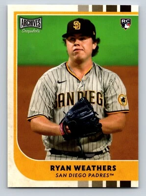 Ryan Weathers 2021 Topps Archives Snapshots #45 San Diego Padres RC - Image 1 of 2
