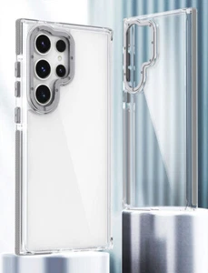 Cover Anti Scratch Magnetic Clear Case For Samsung Galaxy S24 Ultra S23 Plus - Picture 1 of 19