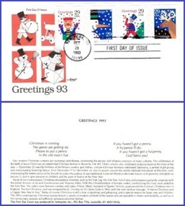 USA3 #2799-02 PL #V11111 U/A ARTMASTER FDC PNC4 Weihnachtsgrüße - Bild 1 von 1