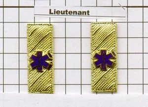 Notdienst - Leutnant Schulterklappen Messing 2er Set - vergoldet - Bild 1 von 1