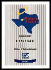 1992 SkyBox Team Sets AA Midland Angels Checklist Midland Angels #NNO