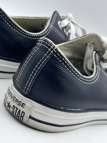 Scarpe in bue Converse 107348 Chuck Taylor All Star in pelle testurizzata nere taglia 8 da uomo