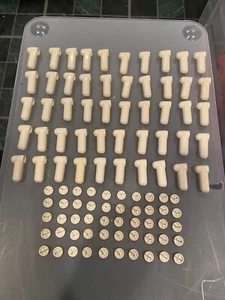 50 white Security Tags and Backing for Theft Prevention *NEW* - Picture 1 of 5