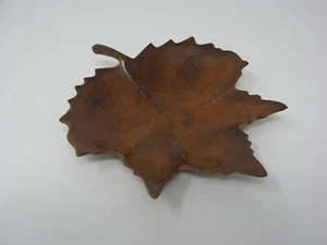 Metal Maple Leaf Dish Home Decoration Brown Fall - Picture 1 of 3