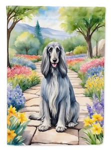 Afghan Hound Spring Garden Flag Canvas House Size DAC6542CHF - Picture 1 of 4