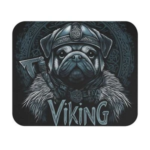Mops Wikinger Krieger Mauspad (Rechteck) - Bild 1 von 5