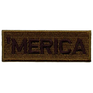 'Merica Script Olive Green Box Logo Patch - Picture 1 of 2