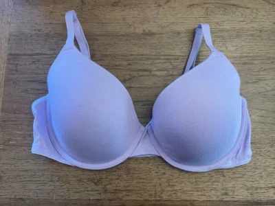PINK Victoria's Secret Pastel Lilac 32A Wear Everywhere Cotton T-Shirt Bra VS - Image 1 of 2