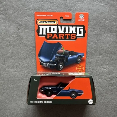 Matchbox 1969 Triumph Spitfire 1/64 toy car Blue Moving Parts sealed boxed model - Image 1 of 4