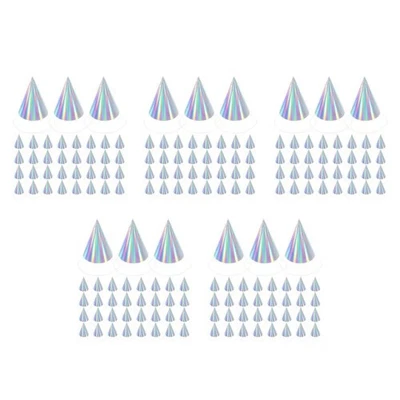  50 Pcs Cone Shaped Hat Small Birthday Hats Party Paper New Year Cap - Image 1 of 4