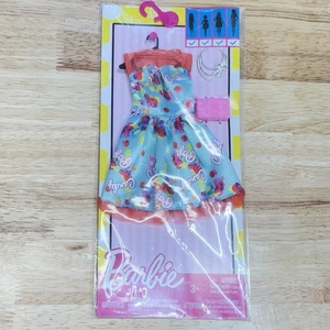 Barbie Fashion Pack Sleeveless Blue Candy Pop Rocks Dress Outfit 2016 NEW - Picture 1 of 6