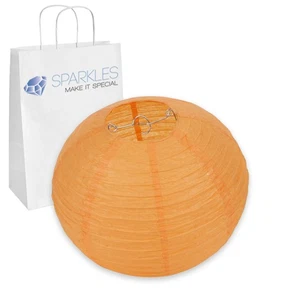 Lanterna di carta cinese 12 pezzi 6" pollici - arancione - evento festa matrimonio uw - Foto 1 di 6