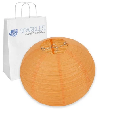 12 piezas Linterna de papel china de 6 pulgadas - Naranja - Boda Fiesta Evento uw Foto 1 de 4