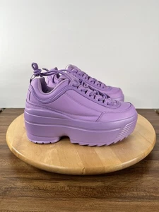 NEW Berness - LILY 5005 Purple Sparkle Lavender Rec league Platform Sneakers - Picture 1 of 11