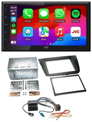 JVC Bluetooth 2DIN MP3 DAB USB Autoradio für Seat Leon 05-09 schwarz - Bild 1 von 4