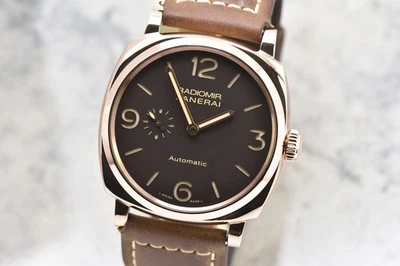 Panerai Radiomir 1940 3 días oro rojo 18 quilates oro Rosso 45 mm esfera marrón PAM00573 Foto 1 de 4