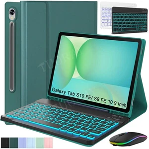 Für Samsung Galaxy Tab S10 FE 10.9" X520 X526 Hülle mit Beleuchtet Tastatur Maus - Bild 1 von 67